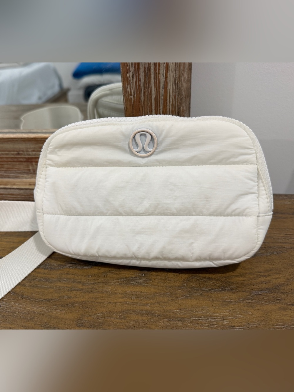 lululemon athletica Quilted Cream Crossbody Bag